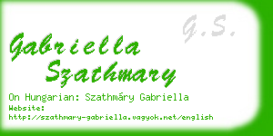 gabriella szathmary business card